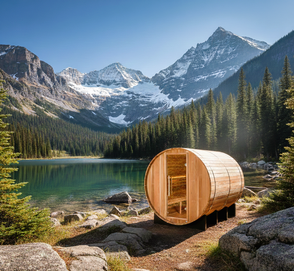 Golden Designs Klosters 6 Person Barrel Traditional Sauna