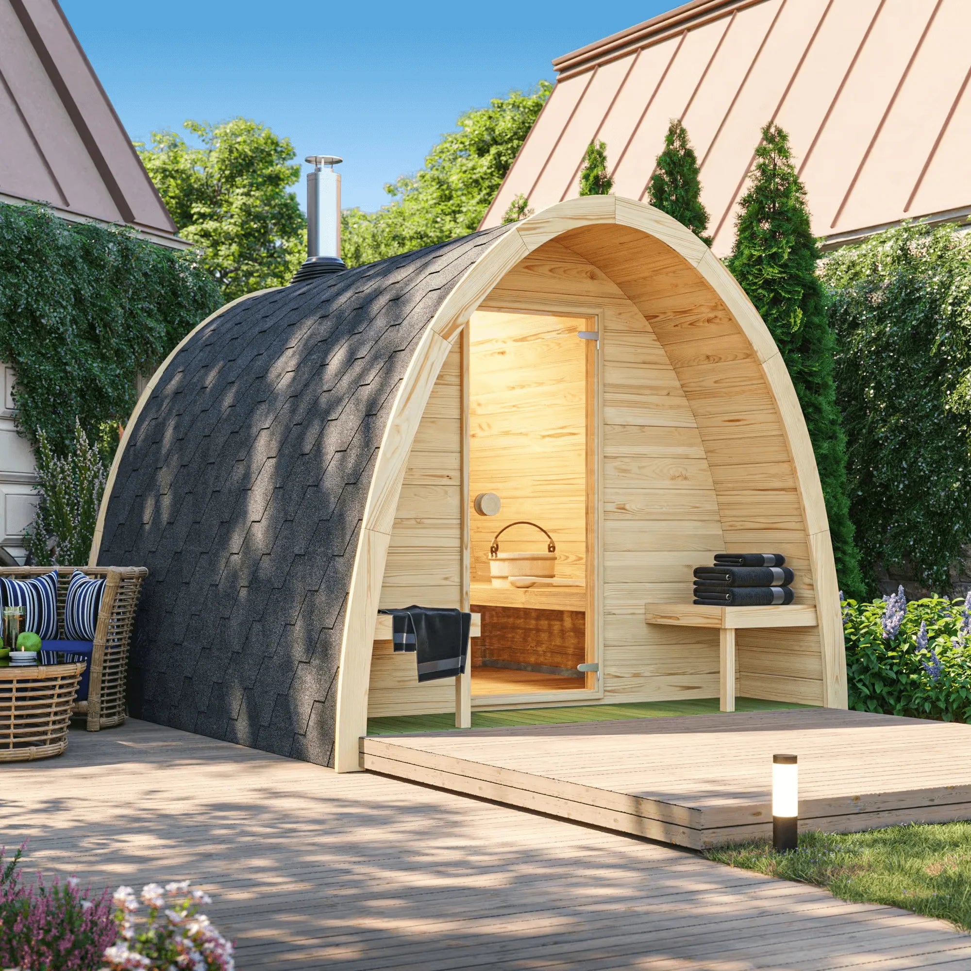 SaunaLife Model G3 Outdoor Home Sauna Kit